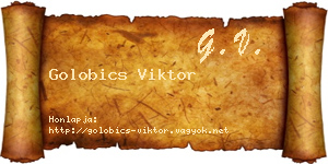 Golobics Viktor névjegykártya
