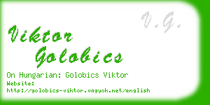 viktor golobics business card